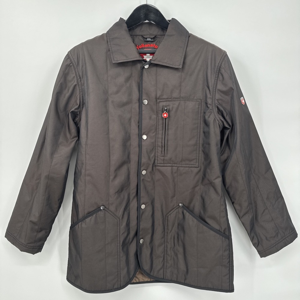 Wellensteyn Mens Size M Embassy jacket brown Quilted Snap Pockets Waterproof